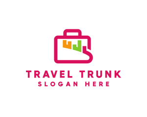 Baggage - Graph Briefcase Business logo design