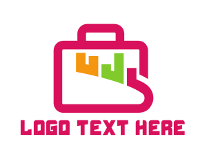 Baggage - Pink Statistics Baggage logo design