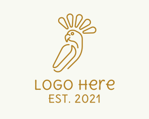 Wildlife Center - Gold Luxe Cockatoo logo design