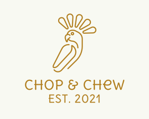 Tropical Bird - Gold Luxe Cockatoo logo design