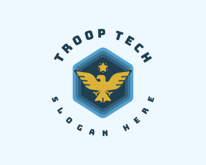 Troop - Military Bird Eagle logo design