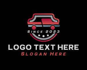 Auto Shop - Shield Pickup Driving logo design