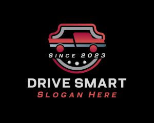 Shield Pickup Driving logo design