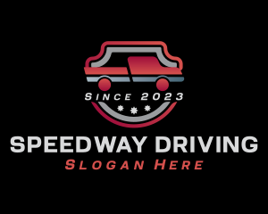 Driving - Shield Pickup Driving logo design
