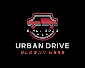 Shield Pickup Driving logo design