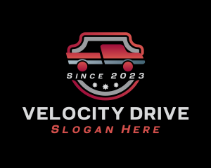 Drive - Shield Pickup Driving logo design