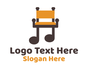 Chair - Musical Note Chair logo design
