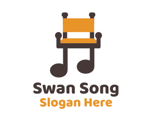 Musical Note Chair logo design