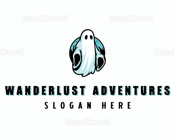 Spooky Scary Ghost Logo