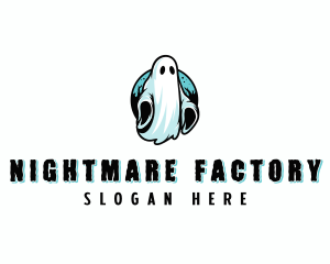 Spooky Scary Ghost logo design