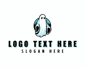Mascot - Spooky Scary Ghost logo design
