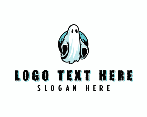 Spooky Scary Ghost Logo