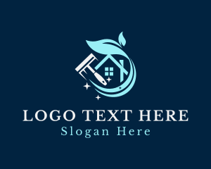 Clean - Eco Friendly Home Cleaning logo design