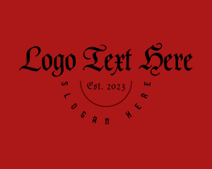 Rustic - Gothic Tattoo Business logo design