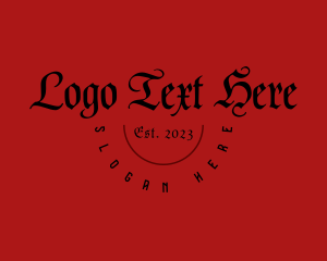 Label - Gothic Tattoo Business logo design