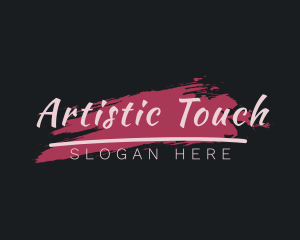 Paint Brushstroke Artist logo design