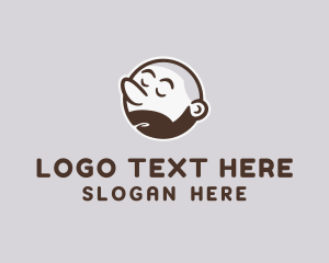 Drawing - Beard Guy Character logo design