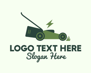 Green - Green Garden Lawnmower logo design