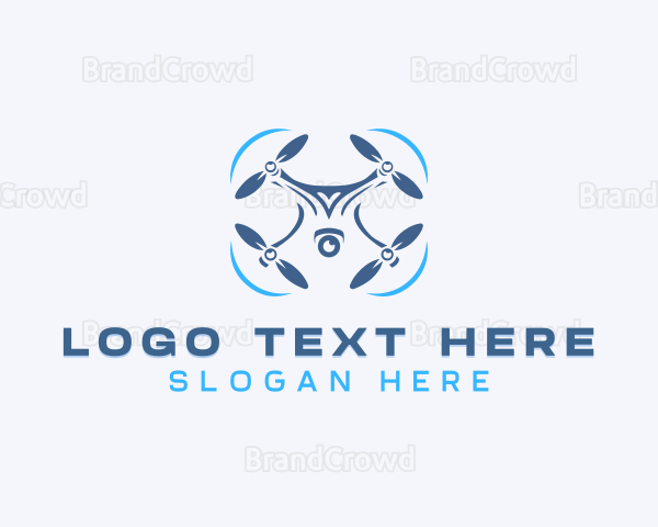 Aerial Quadcopter Drone Logo