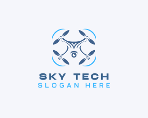 Aerial Quadcopter Drone  logo design