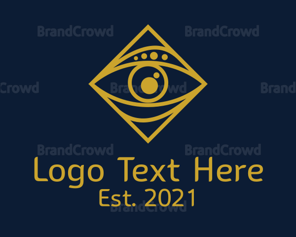 Gold Tarot Eye Logo