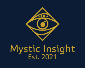 Tarot - Gold Tarot Eye logo design