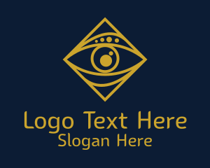 Gold Tarot Eye  Logo