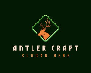 Deer Antler Wildlife logo design
