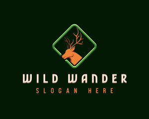 Deer Antler Wildlife logo design