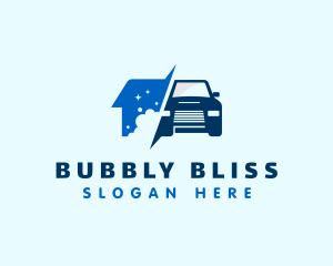 Cleaning Bubbles Car Wash logo design