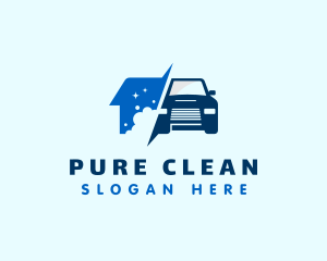 Cleaning Bubbles Car Wash logo design