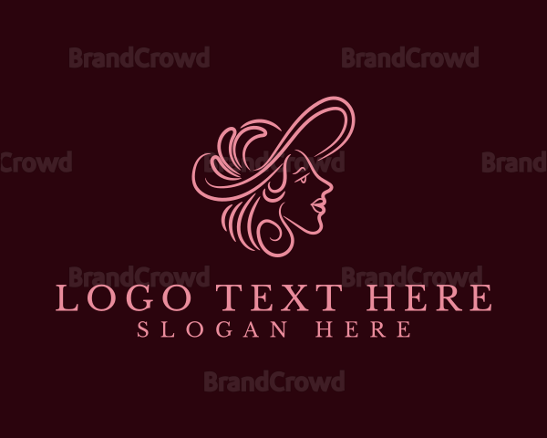 Fashion Elegant Lady Hat Logo