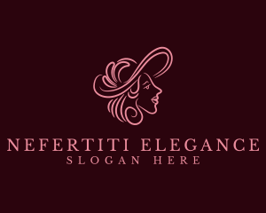 Fashion Elegant Lady Hat logo design