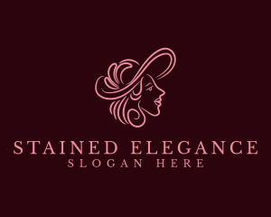 Fashion Elegant Lady Hat logo design