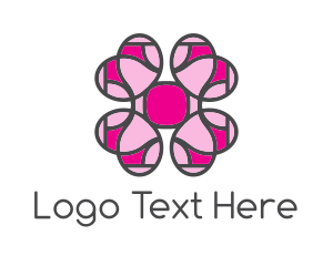 Pink Flower - Pink Flower Garden logo design