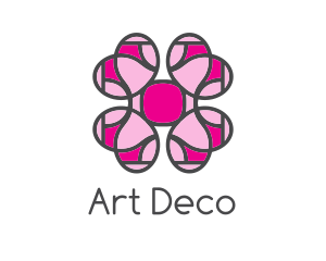 Deco - Pink Flower Garden logo design