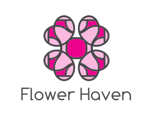 Pink Flower Garden  logo design