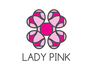 Pink Flower Garden  logo design