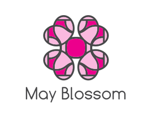 May - Pink Flower Garden logo design