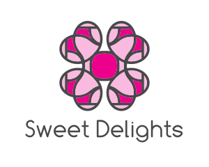 Pink Flower Garden  logo design