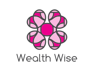 Aesthetic - Pink Flower Garden logo design