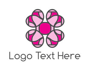 Bachelorette - Pink Flower Garden logo design