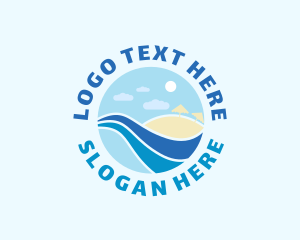Seaside - Summer Beach Coast logo design