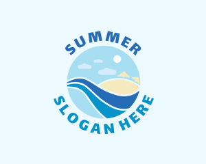 Summer Beach Coast logo design