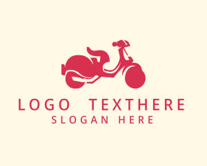E Bike - Scooter Ride Vehicle logo design
