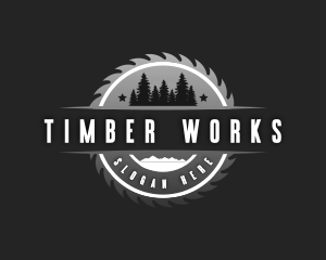 Sawmill - Industrial Sawmill Cutter logo design