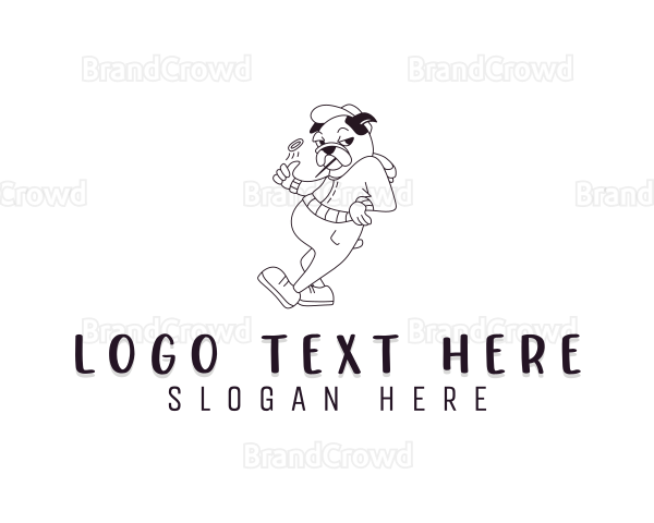 Pug Cartoon Dog Logo