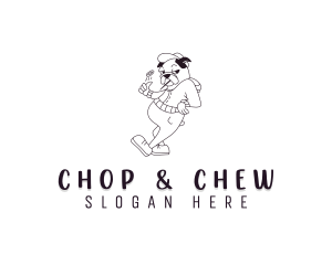 Hat - Pug Cartoon Dog logo design