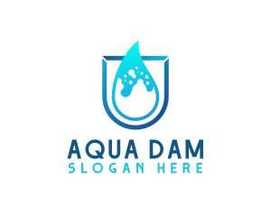 Dam - Water Aqua Splash logo design
