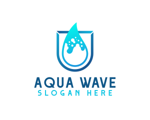 Aqua - Water Aqua Splash logo design